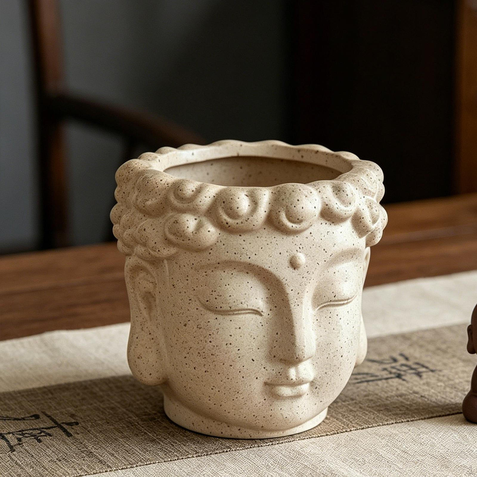 Buddha Head Flower Pot Container Outdoor Sculpture Decorative Vinyl Ornament Plant for Garden бежевий
Buddha Head Flower Pot Container Outdoor Sculpture Decorative Vinyl Ornament Plant for Garden бежевий