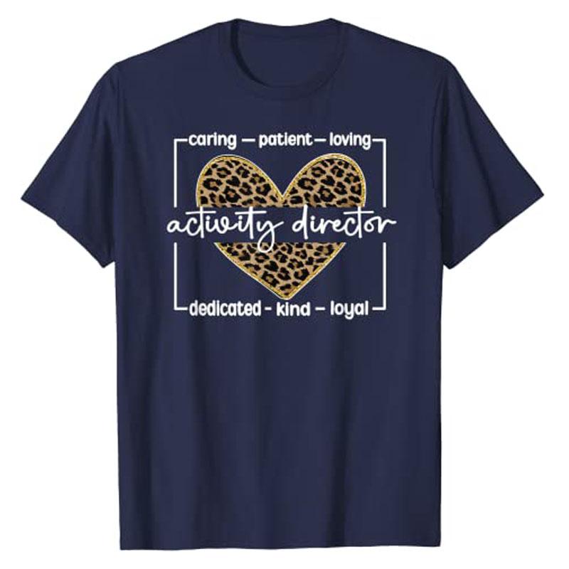 Activity Director Appreciation Activity Coordinator TShirt Leopard Print Graphic Professional Tee Tops Gifts for Women Unisex Love 4XL
Activity Director Appreciation Activity Coordinator TShirt Leopard Print Graphic Professional Tee Tops Gifts for Women Unisex Love 4XL