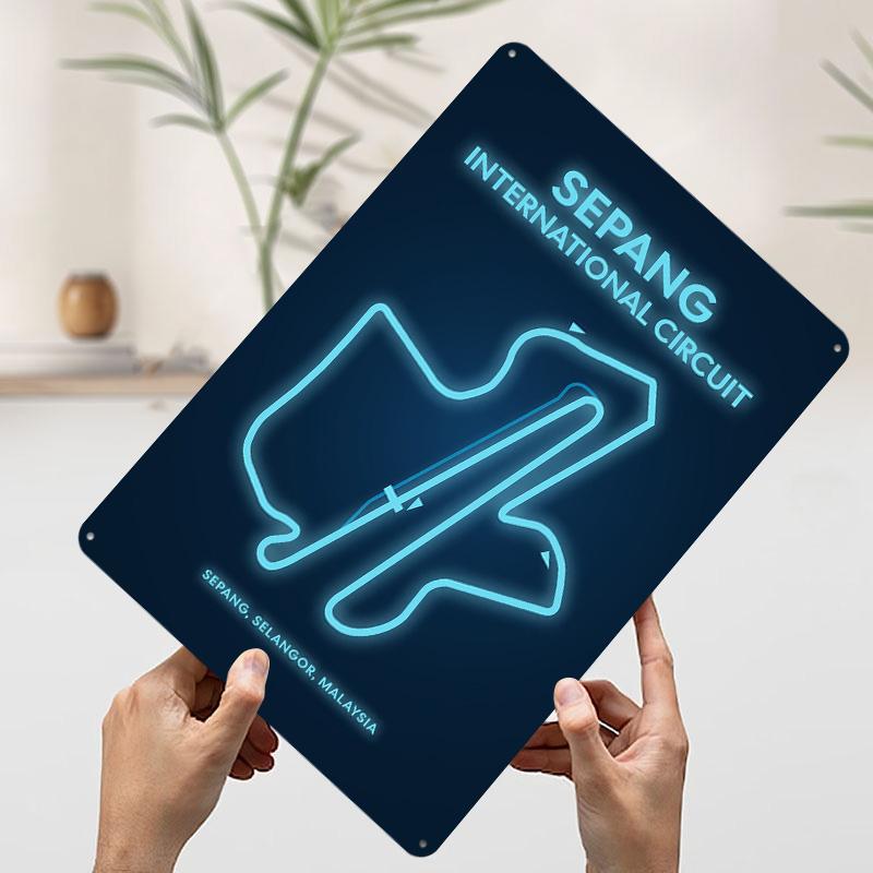 Sepang International Circuit Track Map Poster Customized Wall Art Vintage Metal Signs Retro Tin Plaque for Man Cave Home Decor 7.9x11.8In(20x30cm)
Sepang International Circuit Track Map Poster Customized Wall Art Vintage Metal Signs Retro Tin Plaque for Man Cave Home Decor 7.9x11.8In(20x30cm)