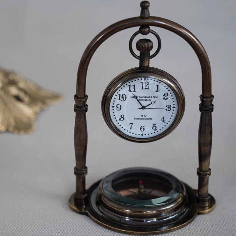 Retro Desk Clock Silent Small Compass Base Table Clock Unique Aesthetic Watch Home Desktop Decorative Clocks Interior Ornaments
Retro Desk Clock Silent Small Compass Base Table Clock Unique Aesthetic Watch Home Desktop Decorative Clocks Interior Ornaments
