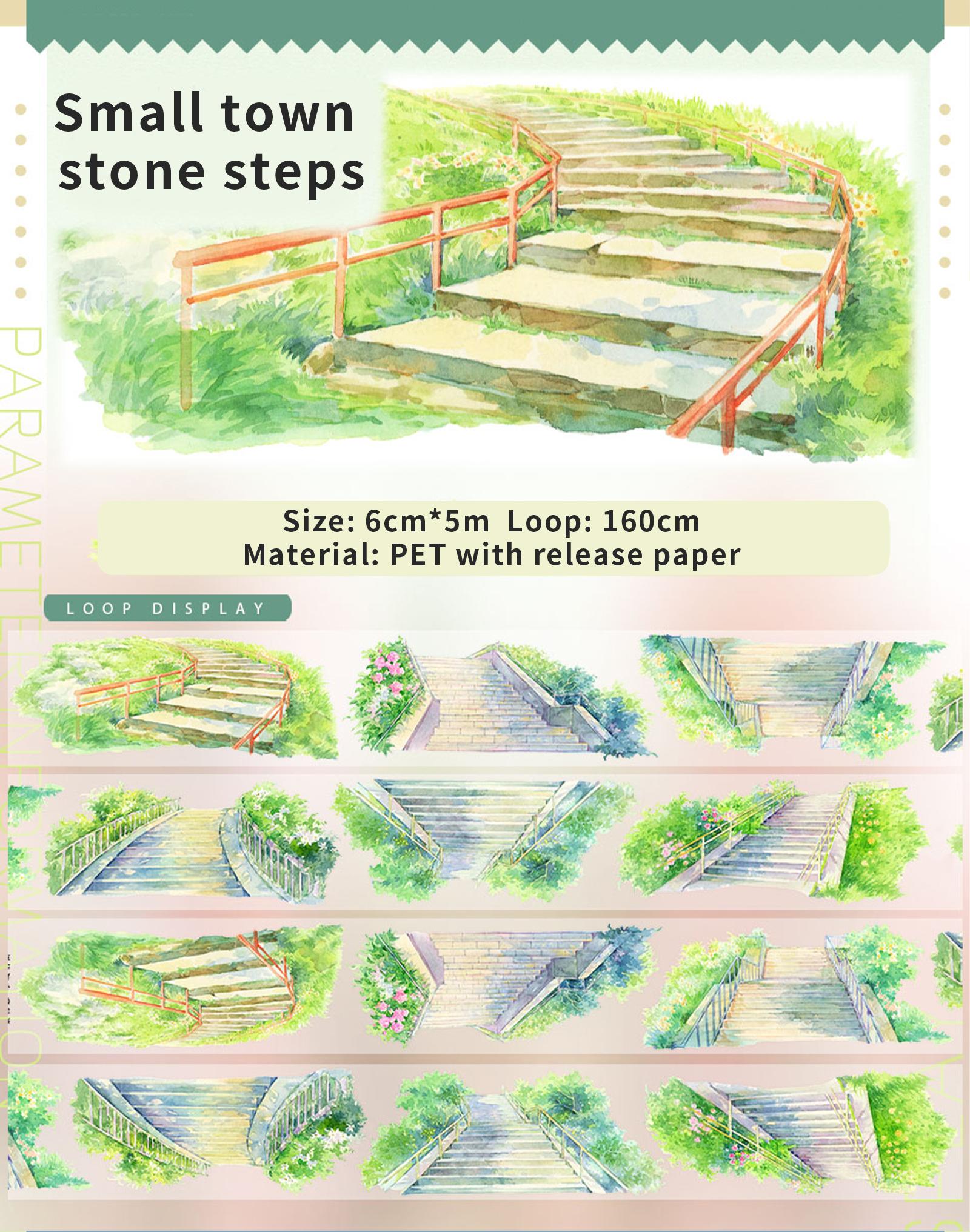 JIANWU 60mm*5m Small Town Stone Steps Series Vintage Plant Landscape Material Collage PET Tape Creative DIY Journal Stationery
JIANWU 60mm*5m Small Town Stone Steps Series Vintage Plant Landscape Material Collage PET Tape Creative DIY Journal Stationery