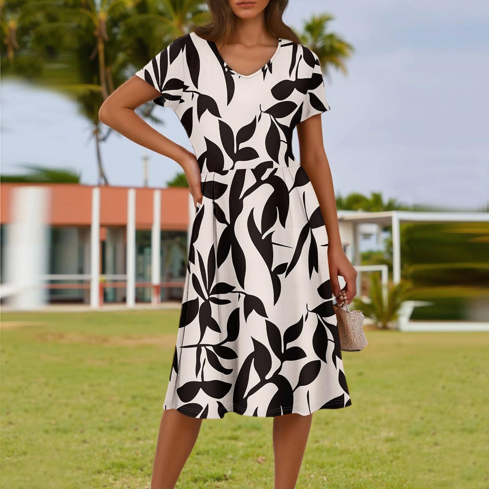 Ladies Summer Fashion Casual Floral Print V-Neck Short Sleeve Pocket Dress XL бежевий
Ladies Summer Fashion Casual Floral Print V-Neck Short Sleeve Pocket Dress XL бежевий