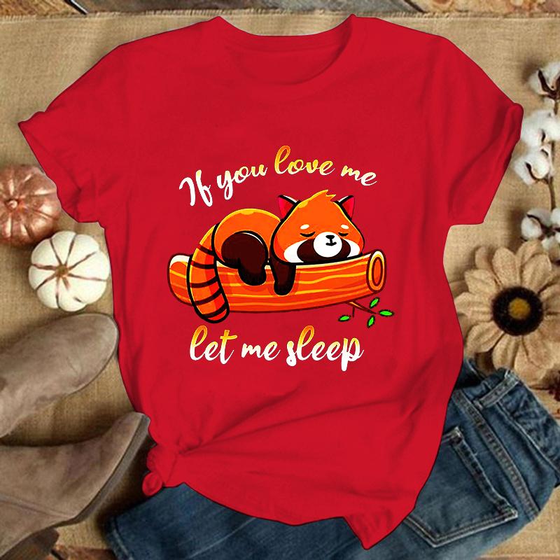 (Premium T-shirt)Fashion Funny Panda If You Live Me Let Me Sleep Printed T-Shirts Women Summer Casual Short Sleeve T-Shirts S
(Premium T-shirt)Fashion Funny Panda If You Live Me Let Me Sleep Printed T-Shirts Women Summer Casual Short Sleeve T-Shirts S