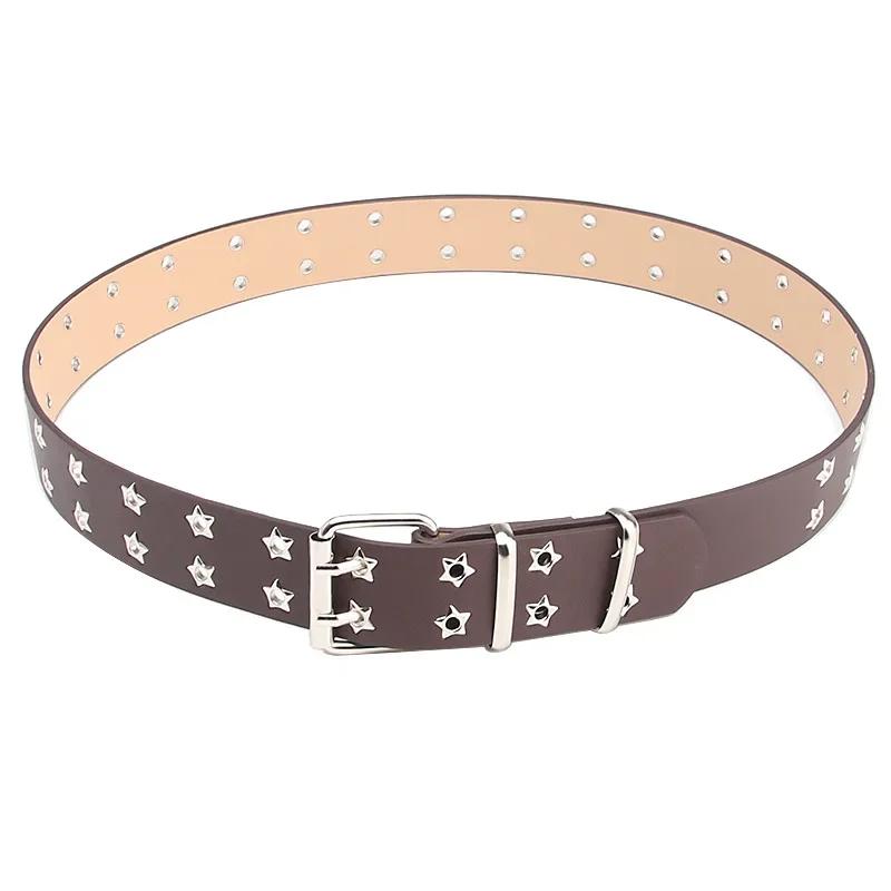 Pentagram Double Exhaust Eye Belt Personality Punk Style Fashion Versatile Jeans Suit Belt Woman Belts for Women Belt for Men
Pentagram Double Exhaust Eye Belt Personality Punk Style Fashion Versatile Jeans Suit Belt Woman Belts for Women Belt for Men