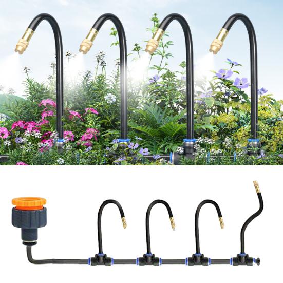10M/15M Garden Irrigation System Irrigation Hose with 360-Degree Bendable Nozzles Quick Connect Drip Irrigation System for Greenhouse Lawn Watering 10M
10M/15M Garden Irrigation System Irrigation Hose with 360-Degree Bendable Nozzles Quick Connect Drip Irrigation System for Greenhouse Lawn Watering 10M