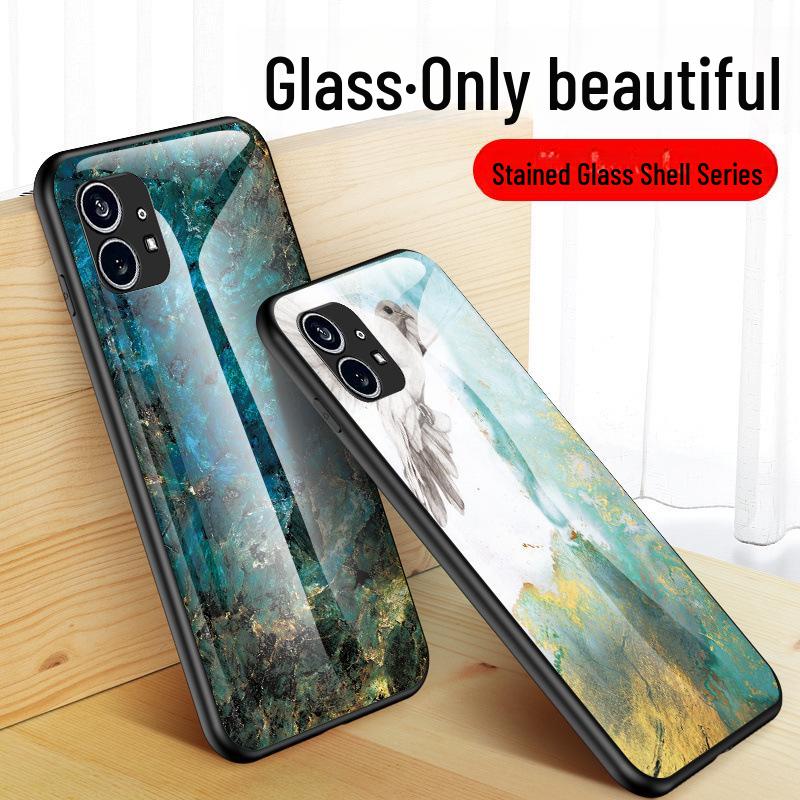 Marble Painting Soft Edge Protective Glass Case for Nothing Phone Golden Veined Black Marble
Marble Painting Soft Edge Protective Glass Case for Nothing Phone Golden Veined Black Marble
