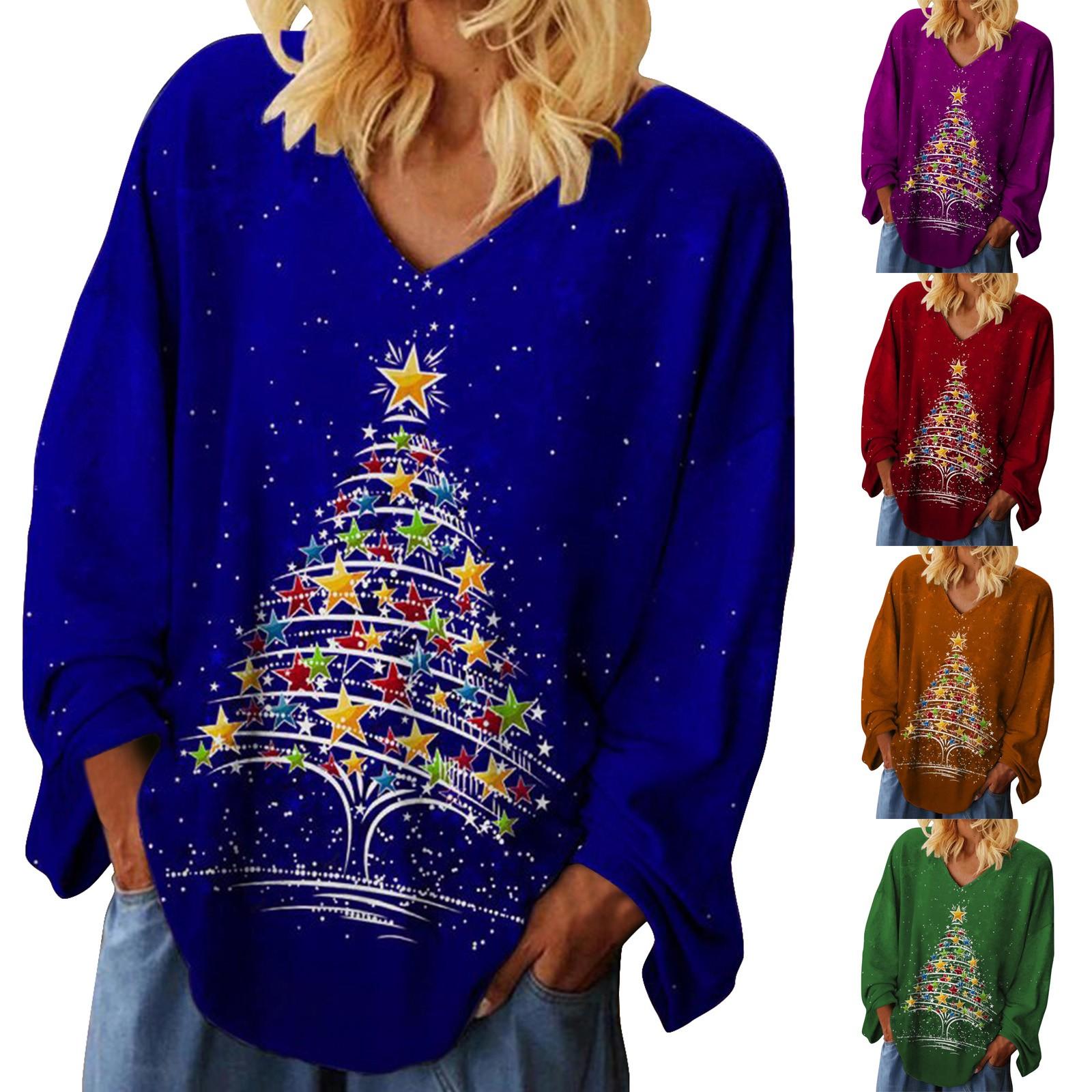 Модная женская рождественская елка осень и зима повседневный топ с длинным рукавом с принтом
Модная женская рождественская елка осень и зима повседневный топ с длинным рукавом с принтом