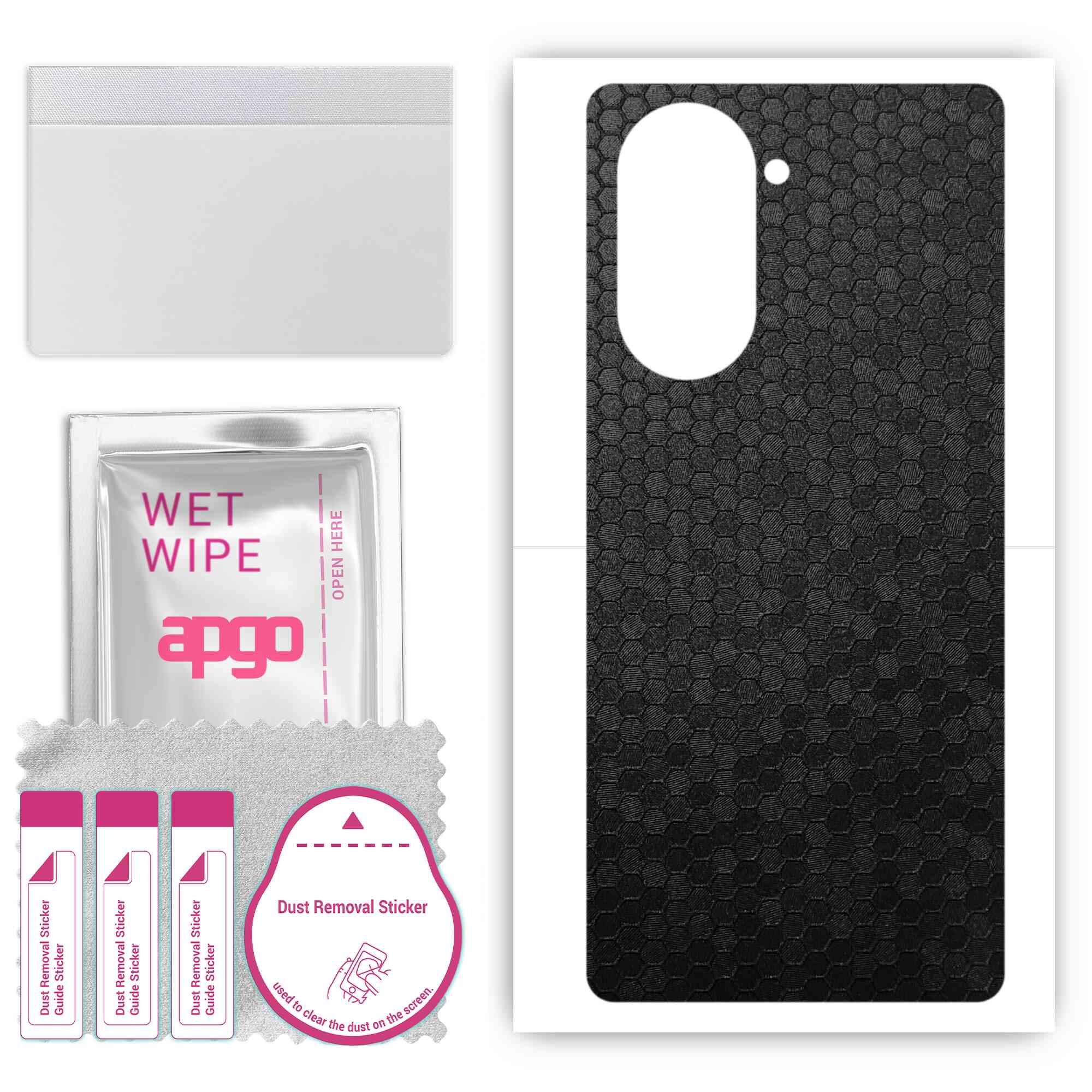 apgo Protective Skin Sticker for the back compatible with Huawei Nova 10, Wrap Film, Foil, Vinyl - Pattern Black Honeycomb
apgo Protective Skin Sticker for the back compatible with Huawei Nova 10, Wrap Film, Foil, Vinyl - Pattern Black Honeycomb