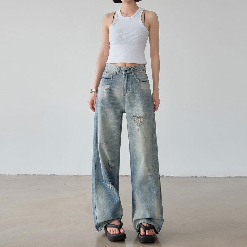 2026 Plus Size Light Washed Distressed Wide-Leg Denim Jeans for Women - American Design 4XL світло-синій колір
2026 Plus Size Light Washed Distressed Wide-Leg Denim Jeans for Women - American Design 4XL світло-синій колір