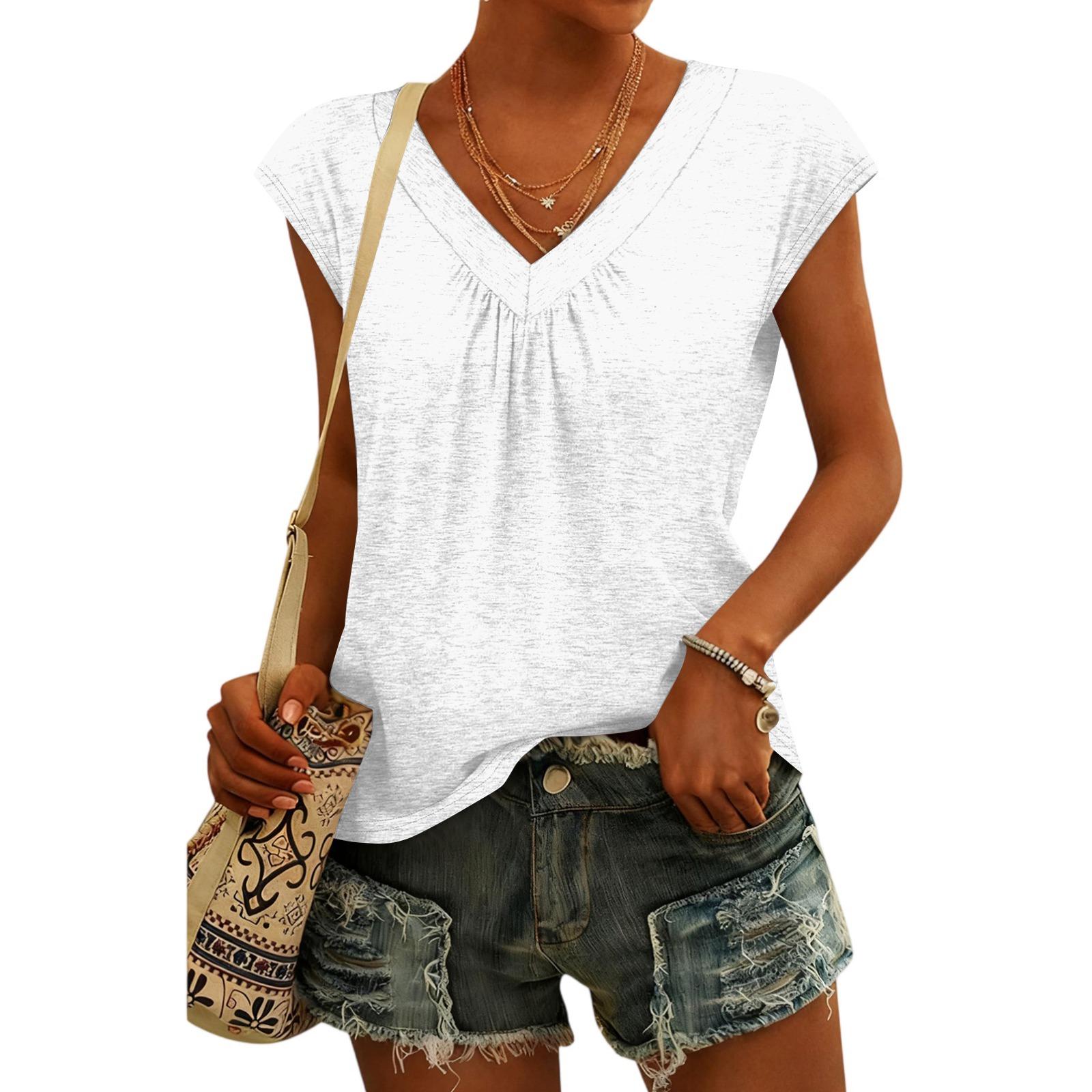 Women s Fashion V-neck Short Sleeve Top XXL білий
Women s Fashion V-neck Short Sleeve Top XXL білий
