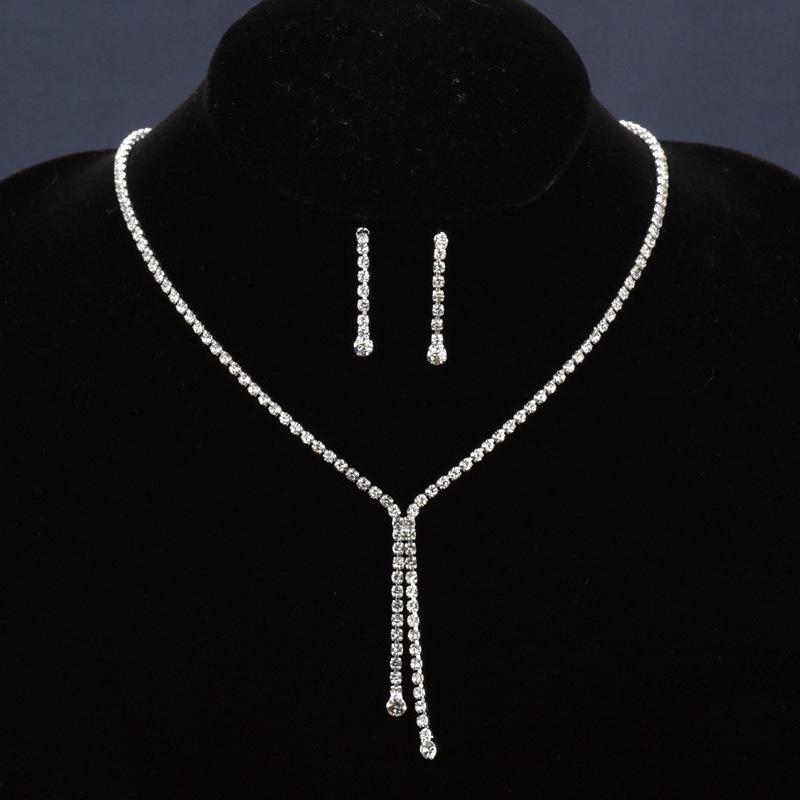2024 Crystal Rhinestone Necklace & Earrings Set for Weddings - Versatile Bridal Jewelry Accessories
2024 Crystal Rhinestone Necklace & Earrings Set for Weddings - Versatile Bridal Jewelry Accessories