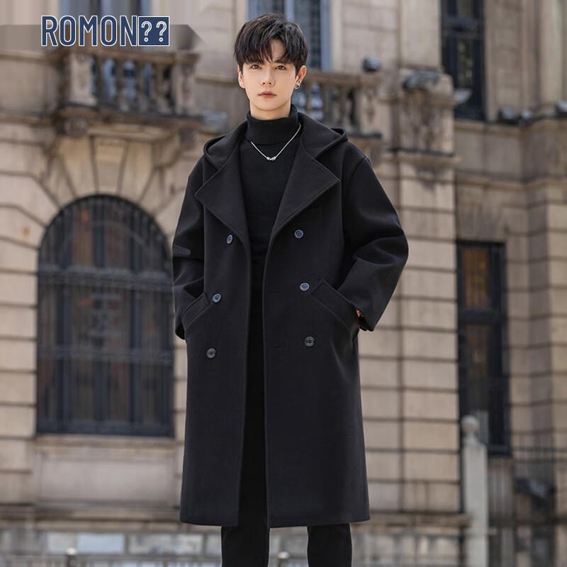 ROMON Men s Mid-Length Hooded Casual Trench Coat XL
ROMON Men s Mid-Length Hooded Casual Trench Coat XL