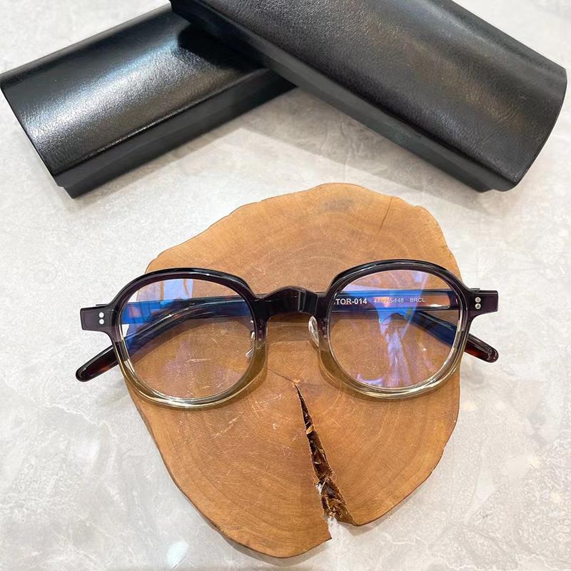 Японский бренд, винтажная оптическая оправа для очков, мужская круглая оправа для очков по рецепту, ацетатная оправа для близорукости, женские ретро очки VECTOR14