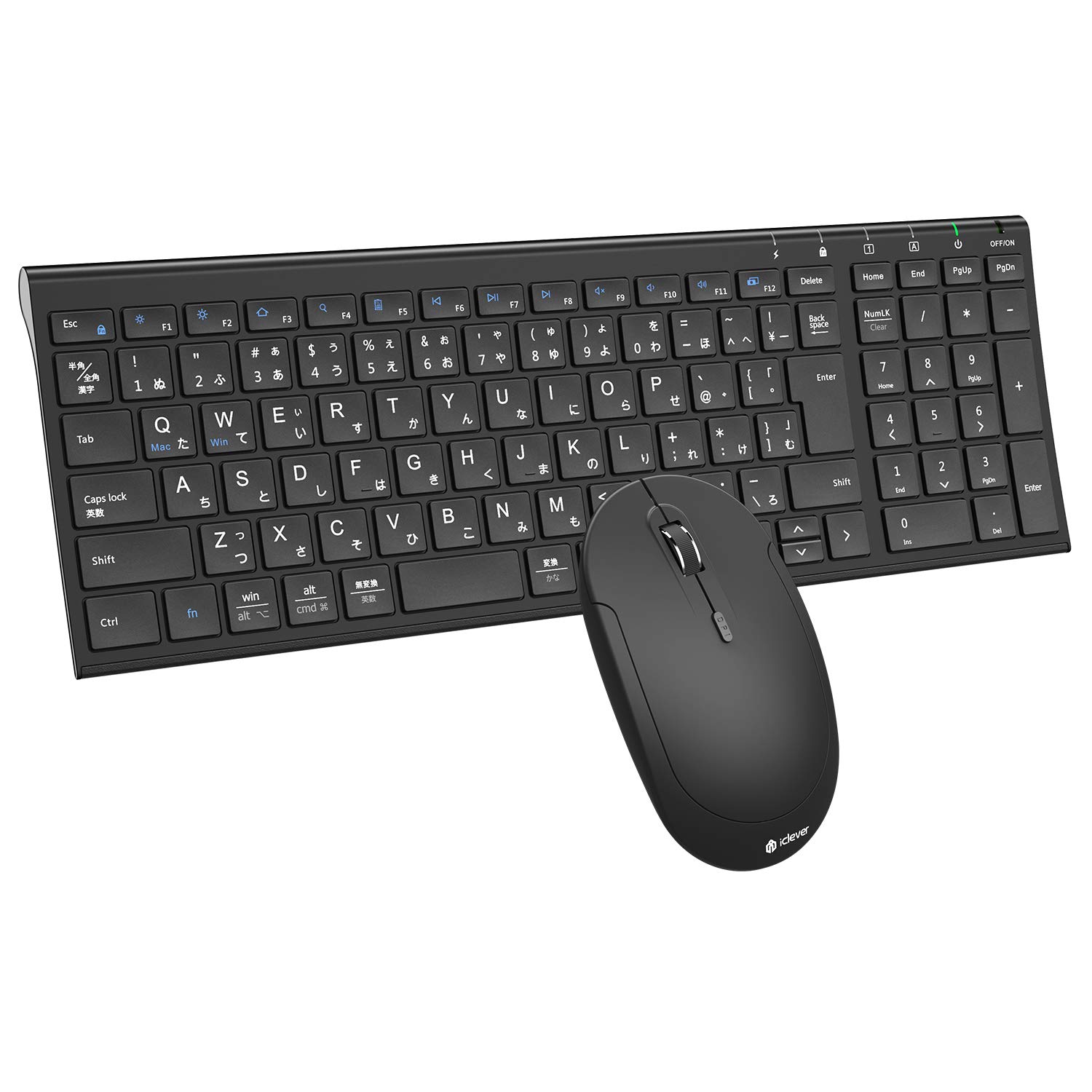 iClever Keyboard Wireless Keyboard Mouse Japanese Ultra Wireless USB Keyboard Full Includes Numeric Mouse 3 Level PC PC Multifunction Compatible with чорний
iClever Keyboard Wireless Keyboard Mouse Japanese Ultra Wireless USB Keyboard Full Includes Numeric Mouse 3 Level PC PC Multifunction Compatible with чорний