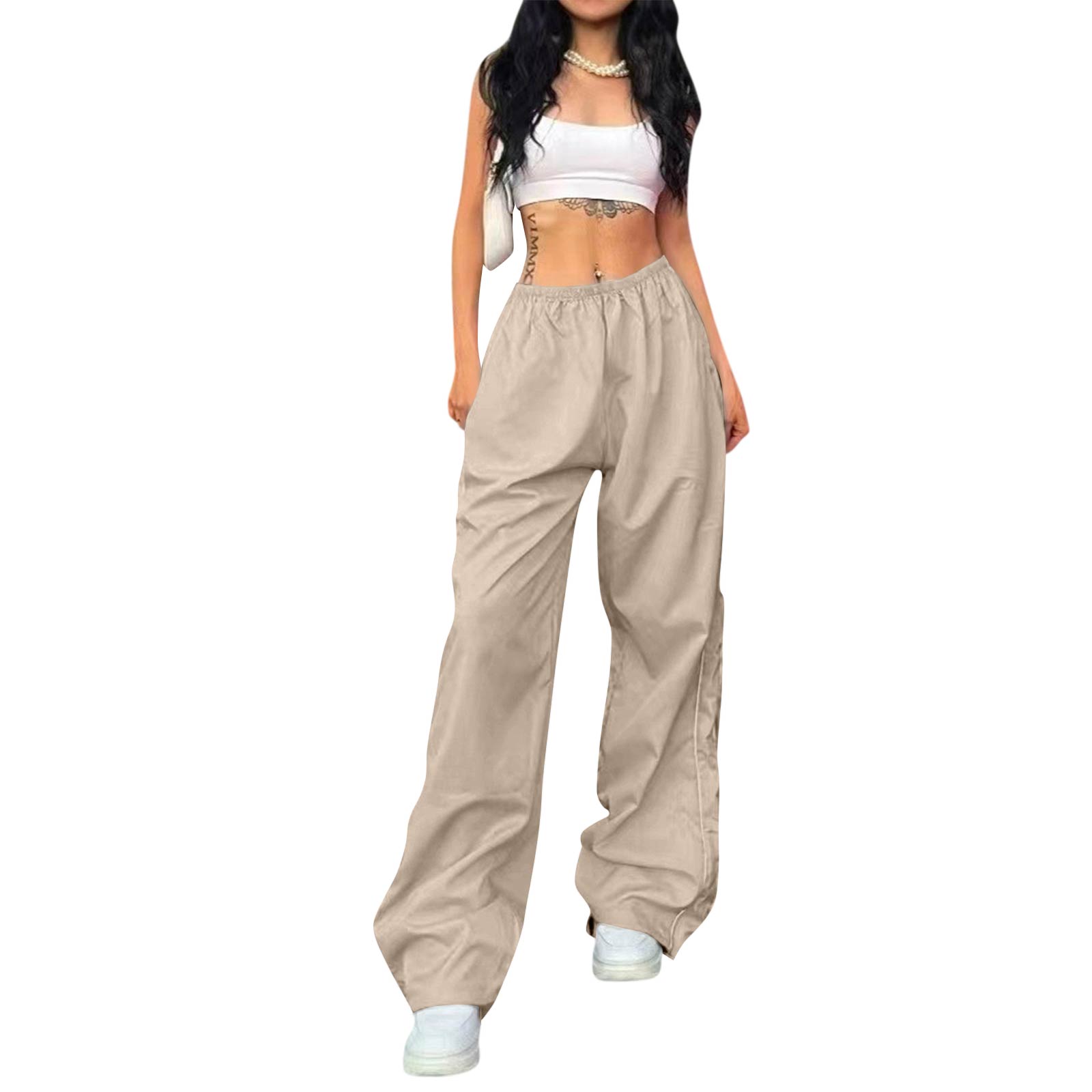 Casual Drawstring Waist Long Pants with Side Adjustable Cords Elastic Waistband Loose Fit Lightweight Trousers for Summer L бежевый
Casual Drawstring Waist Long Pants with Side Adjustable Cords Elastic Waistband Loose Fit Lightweight Trousers for Summer L бежевый
