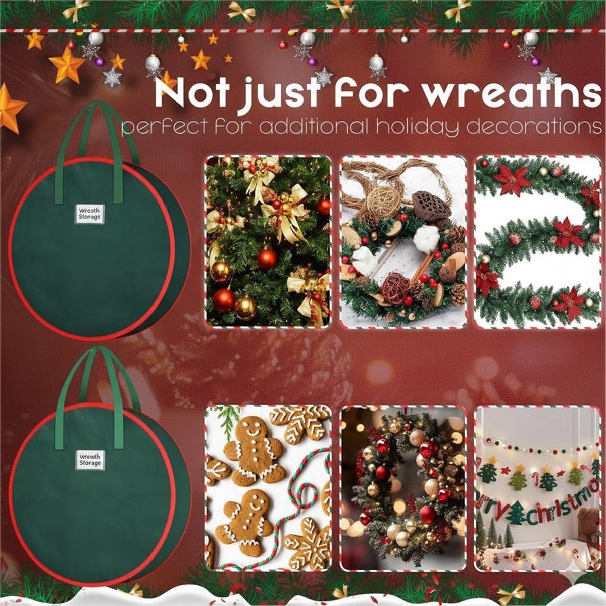 Wreaths Storage Container, 2Pack Christmas Wreaths Storage Bag with Sturdy Handle, Two-Way Zipper for Holiday 24 China Mainland
Wreaths Storage Container, 2Pack Christmas Wreaths Storage Bag with Sturdy Handle, Two-Way Zipper for Holiday 24 China Mainland