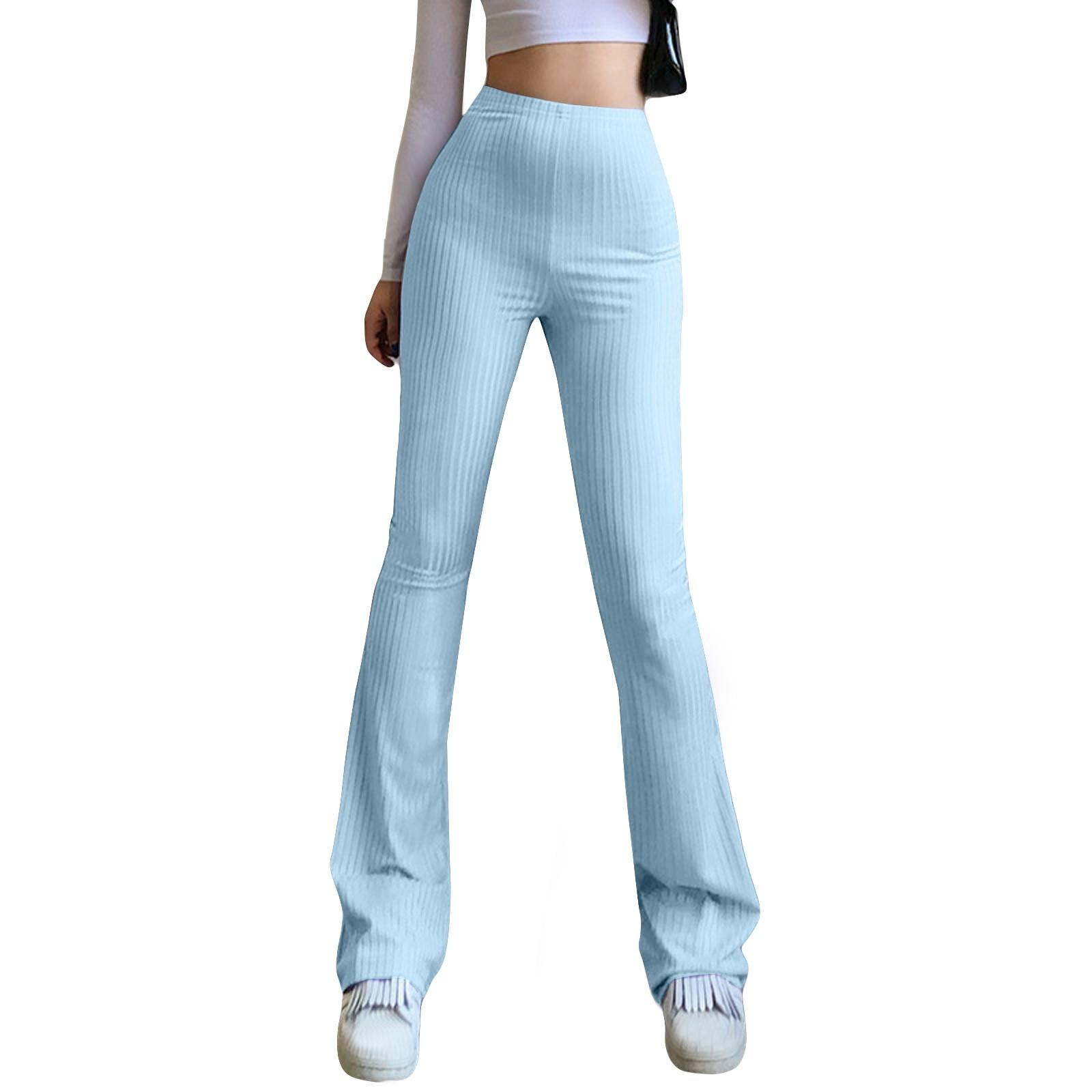 Однотонные обтягивающие брюки-клеш с высокой талией, женские повседневные брюки с эластичной резинкой L синий
Однотонные обтягивающие брюки-клеш с высокой талией, женские повседневные брюки с эластичной резинкой L синий