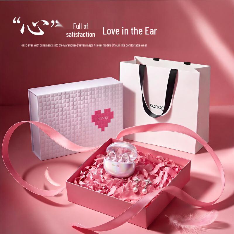 SANAG S6S Nova Clip-On Bluetooth Earbuds Gift Set Iridescent Glass Charging Case
SANAG S6S Nova Clip-On Bluetooth Earbuds Gift Set Iridescent Glass Charging Case