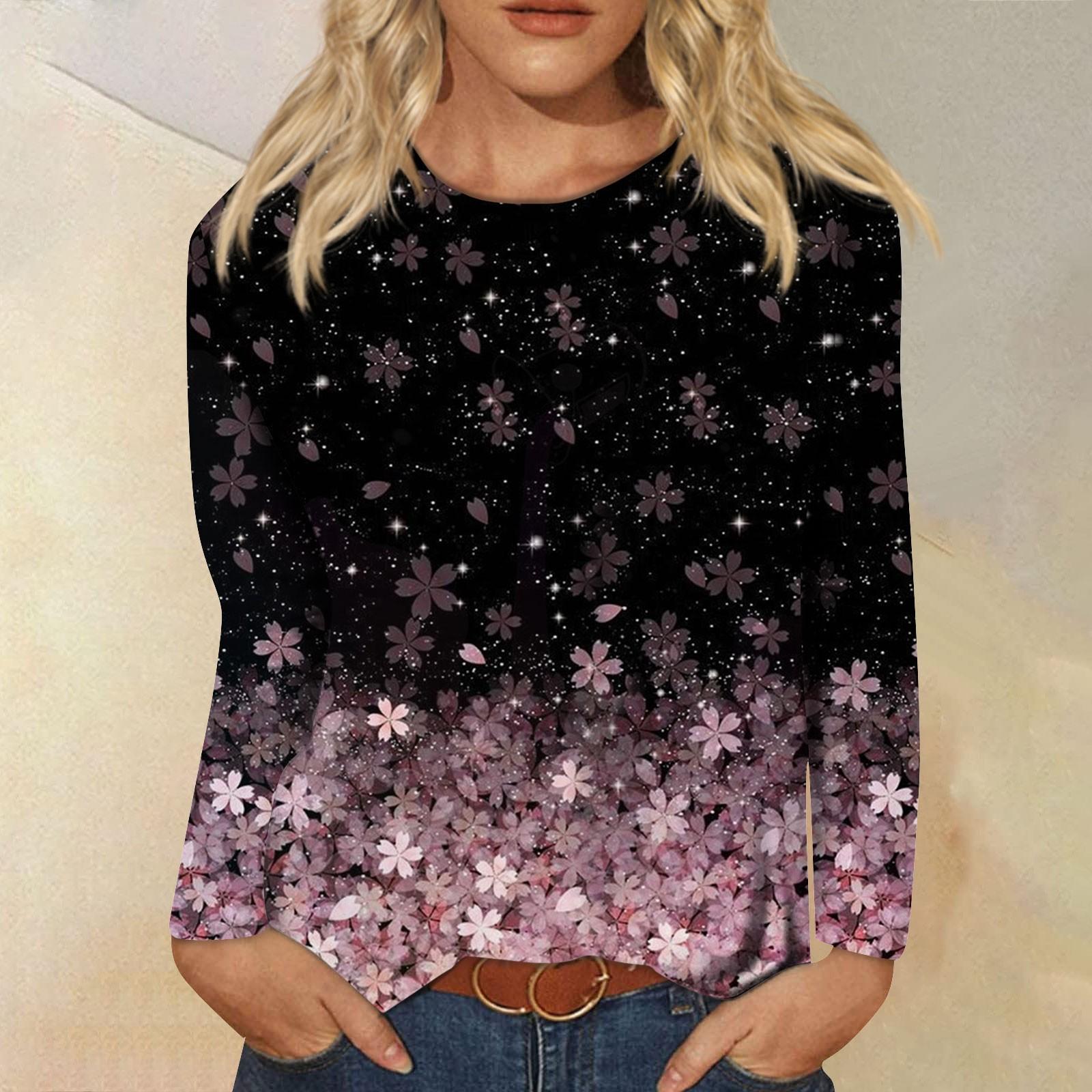 Женская мода, повседневная блузка с длинным рукавом и круглым вырезом, пуловер с принтом XL фиолетовый
Женская мода, повседневная блузка с длинным рукавом и круглым вырезом, пуловер с принтом XL фиолетовый