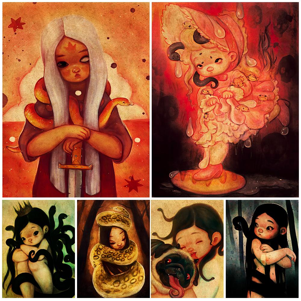 Милая Медуза Девушка Винтаж Настенное Искусство Холст Картина Милая Девушка Плакат Запутанная Черными и Золотыми Змеями
Милая Медуза Девушка Винтаж Настенное Искусство Холст Картина Милая Девушка Плакат Запутанная Черными и Золотыми Змеями