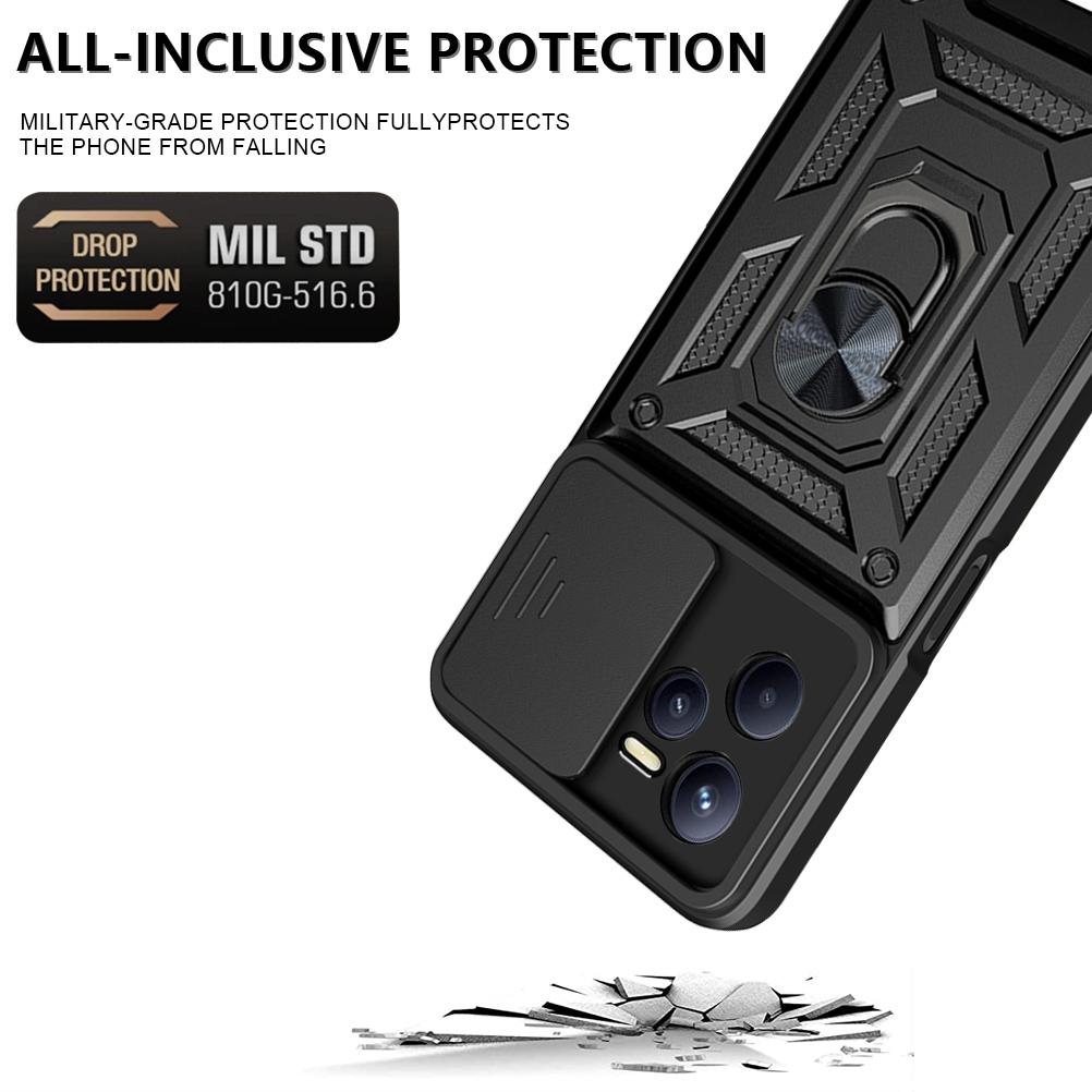 For Realme C35 Slide Camera Protection PC+TPU Ring Kickstand Case Anti-drop Phone Cover Rose Gold
For Realme C35 Slide Camera Protection PC+TPU Ring Kickstand Case Anti-drop Phone Cover Rose Gold