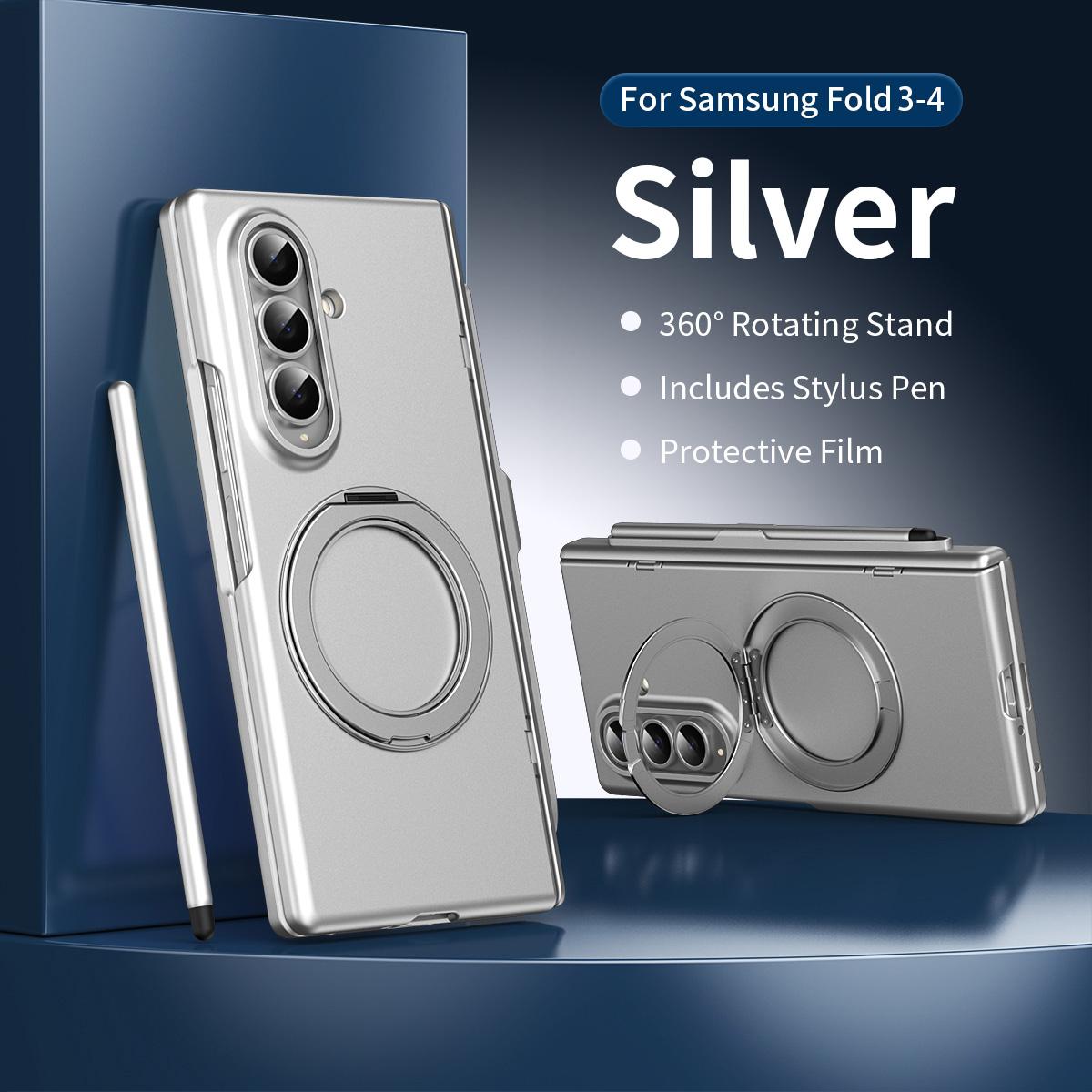For Samsung Galaxy Z Fold3 Fold4 Case with Stylus Pen Magsafe 360° Rotation Stand Hinge Screen Protector Full Protection Cover Plastic&Galaxy Z Fold3 5G срібний
For Samsung Galaxy Z Fold3 Fold4 Case with Stylus Pen Magsafe 360° Rotation Stand Hinge Screen Protector Full Protection Cover Plastic&Galaxy Z Fold3 5G срібний