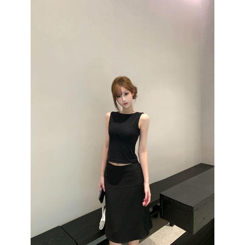 Kumikumi Простой темперамент Однотонный круглый вырез Майка на бретелях Женская одежда Лето Низкая талия Облегающая юбка Костюм-двойка Black Tops L
Kumikumi Простой темперамент Однотонный круглый вырез Майка на бретелях Женская одежда Лето Низкая талия Облегающая юбка Костюм-двойка Black Tops L