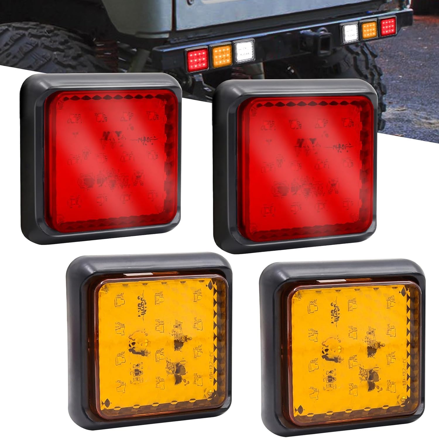 Aoling Светодиодный Задний Фонарь для Грузовика Квадратный Задний Маленький Стоп-сигнал и Указатели поворота и Фонарь 12 Комплект из 2 Красных и 2 Желтых Фонарей, 12В/24В, Фонари, Прицепы, Грузовики,
Aoling Светодиодный Задний Фонарь для Грузовика Квадратный Задний Маленький Стоп-сигнал и Указатели поворота и Фонарь 12 Комплект из 2 Красных и 2 Желтых Фонарей, 12В/24В, Фонари, Прицепы, Грузовики,
