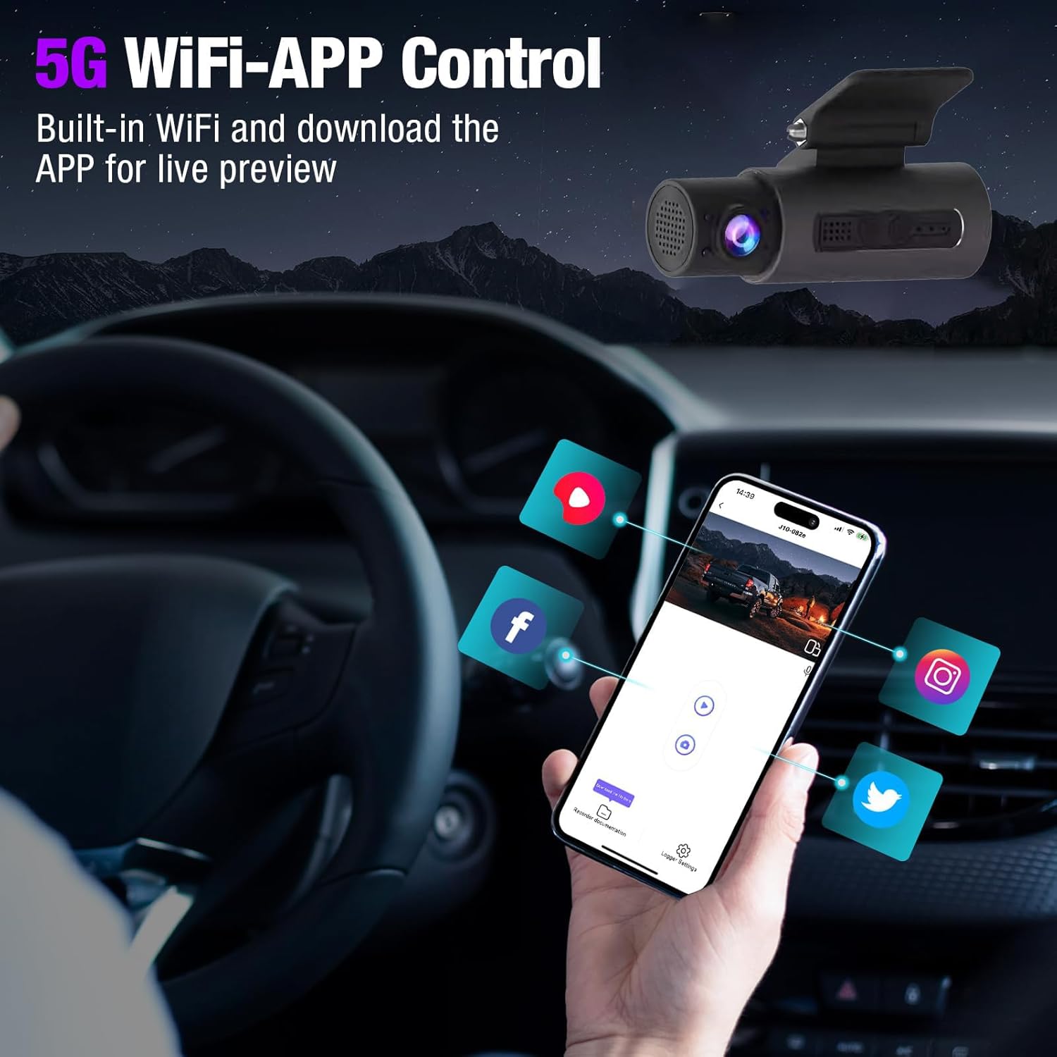 4K Triple Lens Dash Cam with 128GB, APP Control, Loop Recording, Parking Monitor, Voice Control United States
4K Triple Lens Dash Cam with 128GB, APP Control, Loop Recording, Parking Monitor, Voice Control United States