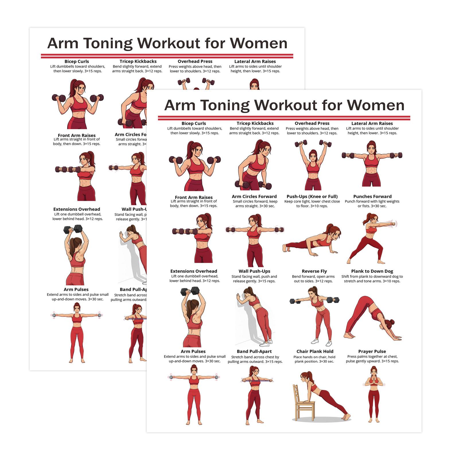 Arm Toning Workout for Women Poster Set with Illustrated Dumbbell Exercises for Upper Body Strength and Muscle Definition Fitness Routine
Arm Toning Workout for Women Poster Set with Illustrated Dumbbell Exercises for Upper Body Strength and Muscle Definition Fitness Routine