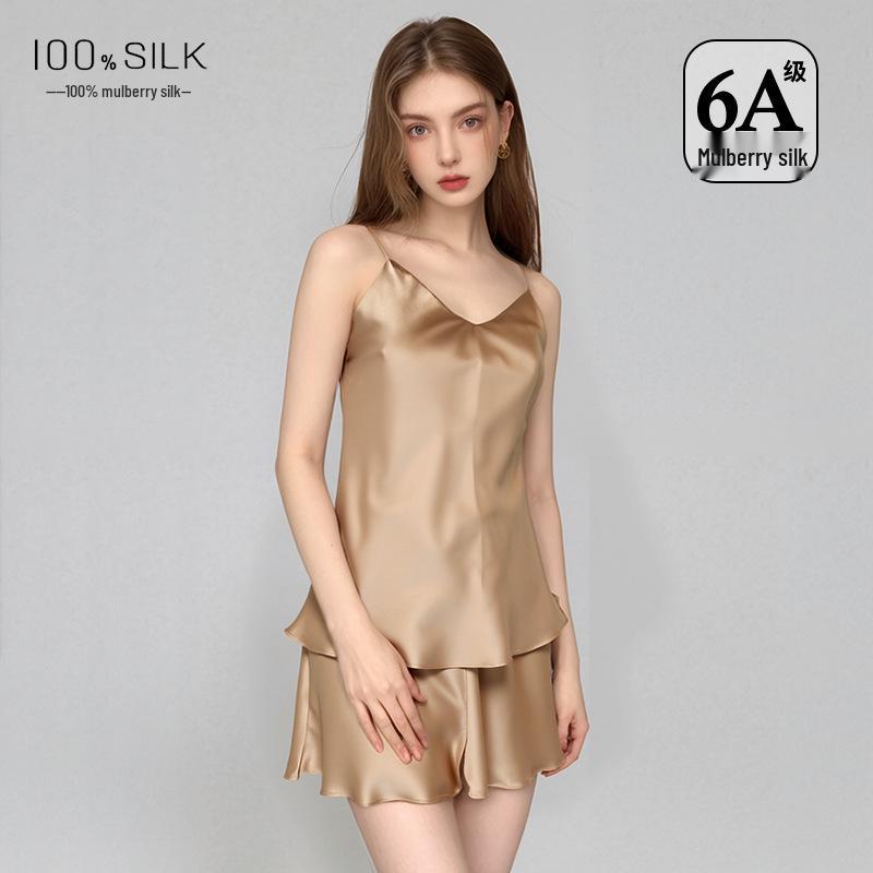Spring/Summer 2026 Silk Camisole & Shorts Pajama Set for Women - 100% Mulberry Silk, Sexy Style Home Wear L (100-110 jin)
Spring/Summer 2026 Silk Camisole & Shorts Pajama Set for Women - 100% Mulberry Silk, Sexy Style Home Wear L (100-110 jin)