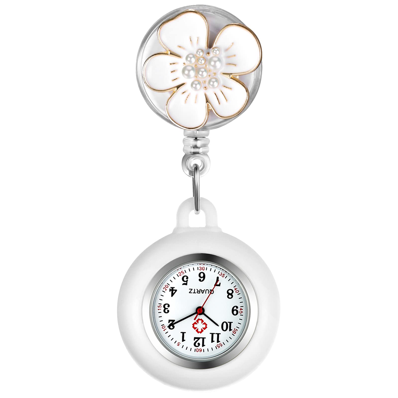 Lancardo Nurse Watch Clip Clock Nurse Cute Flower Stretchable Nurse Inverted Clock Pocket Watch Analog Perfect Gift to Nurse Day белый
Lancardo Nurse Watch Clip Clock Nurse Cute Flower Stretchable Nurse Inverted Clock Pocket Watch Analog Perfect Gift to Nurse Day белый