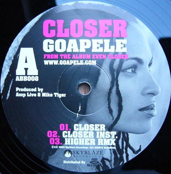 12-дюймовая пластинка GOAPELE - Closer ABB008 ABB Records 2003 US Dance & Electronica Б/У
12-дюймовая пластинка GOAPELE - Closer ABB008 ABB Records 2003 US Dance & Electronica Б/У