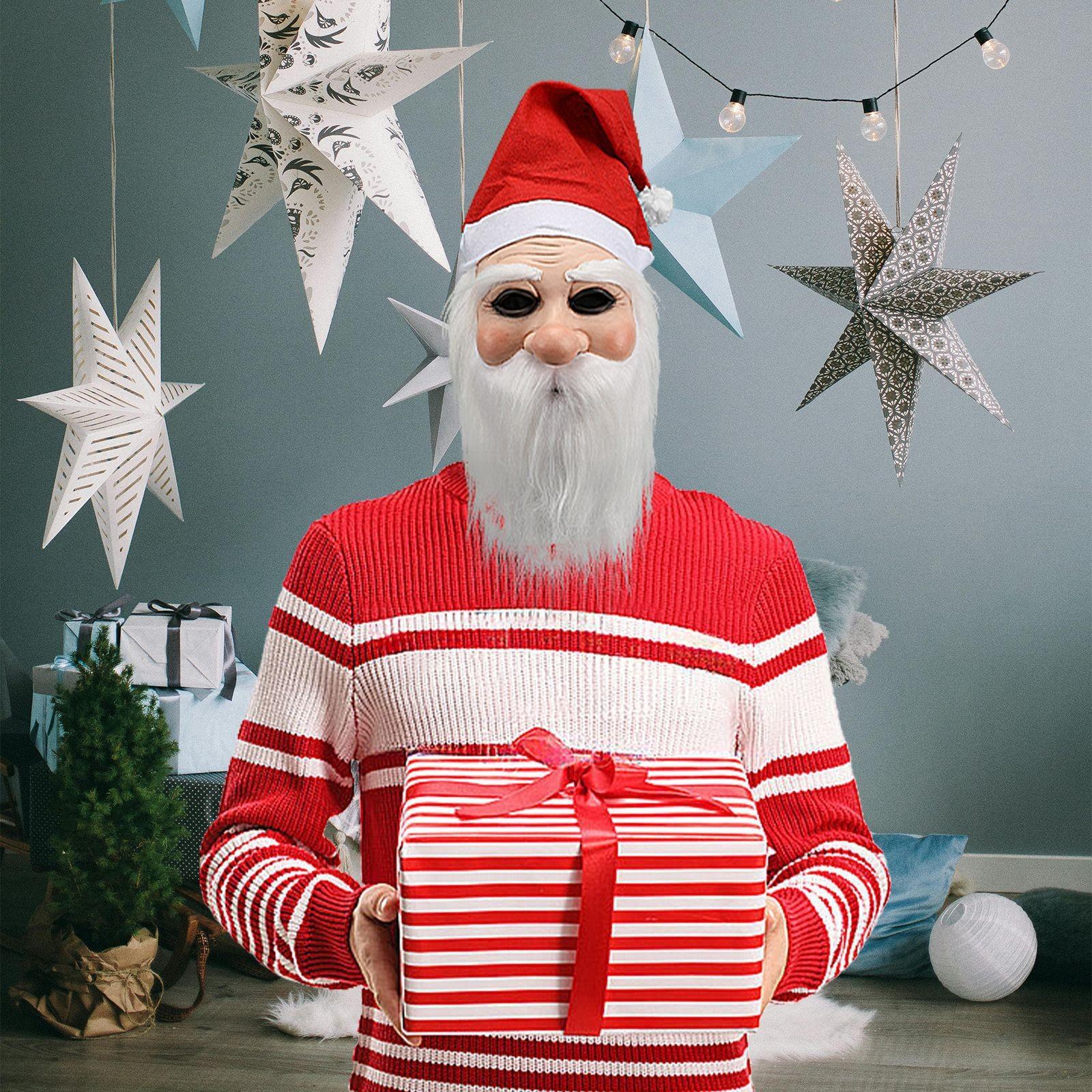 Різдвяна латексна маска Діда Мороза Same Latex Headset White Bearded Santa Mask Prop One Size
Різдвяна латексна маска Діда Мороза Same Latex Headset White Bearded Santa Mask Prop One Size