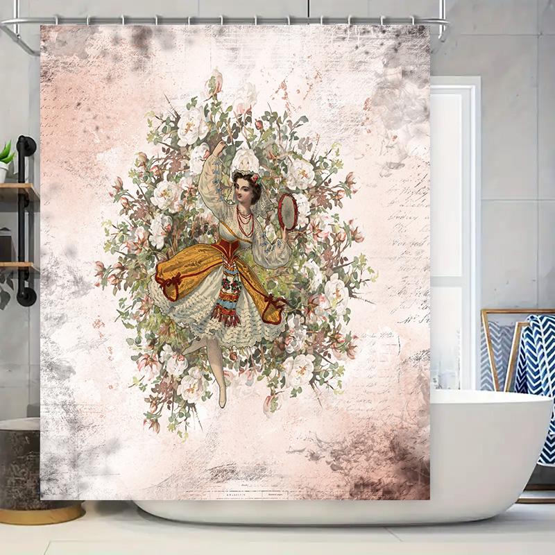 Vintage Floral Bath Mat Set: Classic Art Print Shower Curtain Tub Rug Decor For Bathroom Renovation Ideas Pink Victorian Style W W60H190(CM)-1 Pcs
Vintage Floral Bath Mat Set: Classic Art Print Shower Curtain Tub Rug Decor For Bathroom Renovation Ideas Pink Victorian Style W W60H190(CM)-1 Pcs