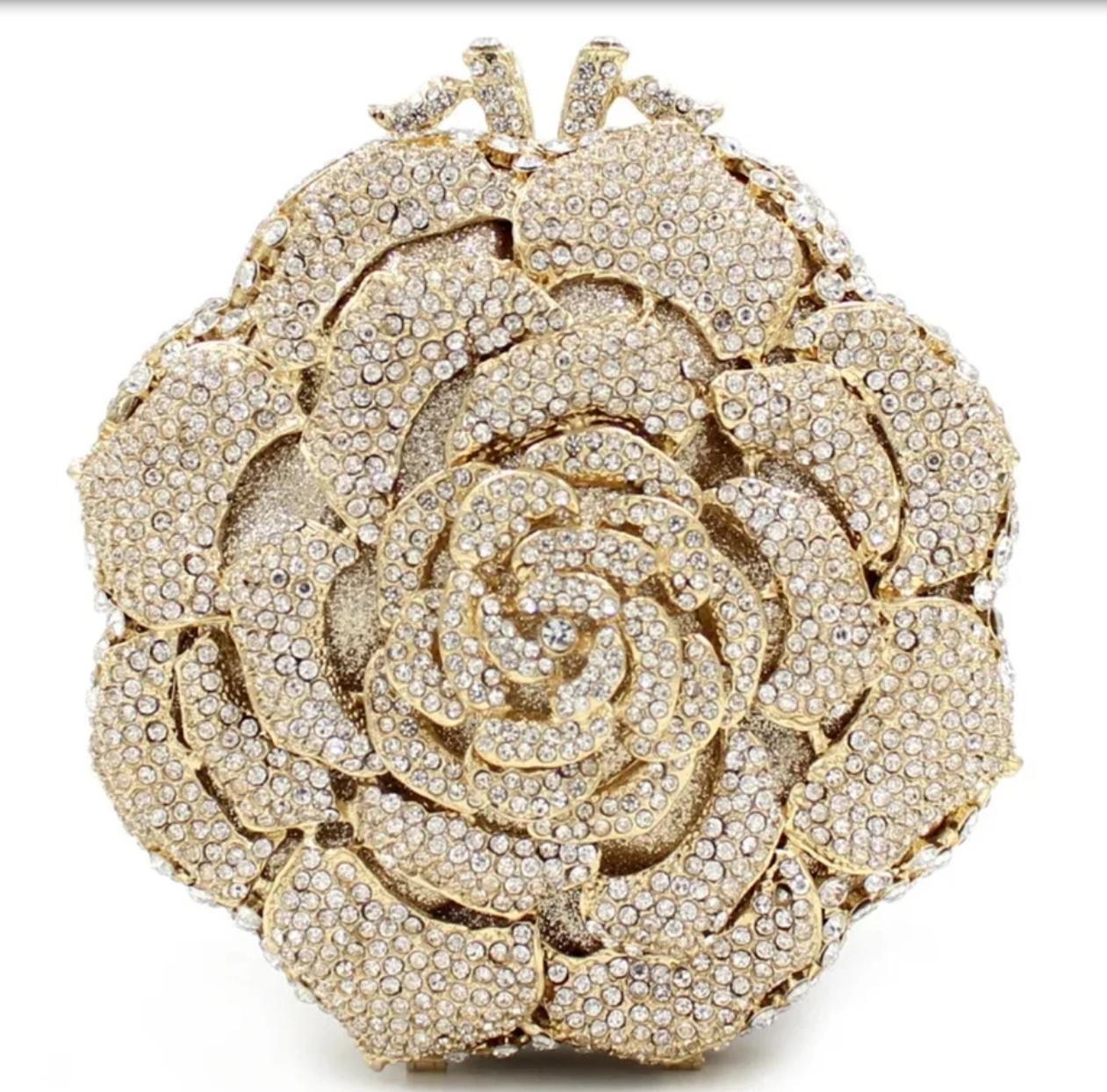 FlowerRed Diamond Evening Bags Luxury Designer Floral Crystal Wedding Bag Lady Gold Metal Women Rhinestone Party Prom Purses 14cmX13.5cmX7cm
FlowerRed Diamond Evening Bags Luxury Designer Floral Crystal Wedding Bag Lady Gold Metal Women Rhinestone Party Prom Purses 14cmX13.5cmX7cm