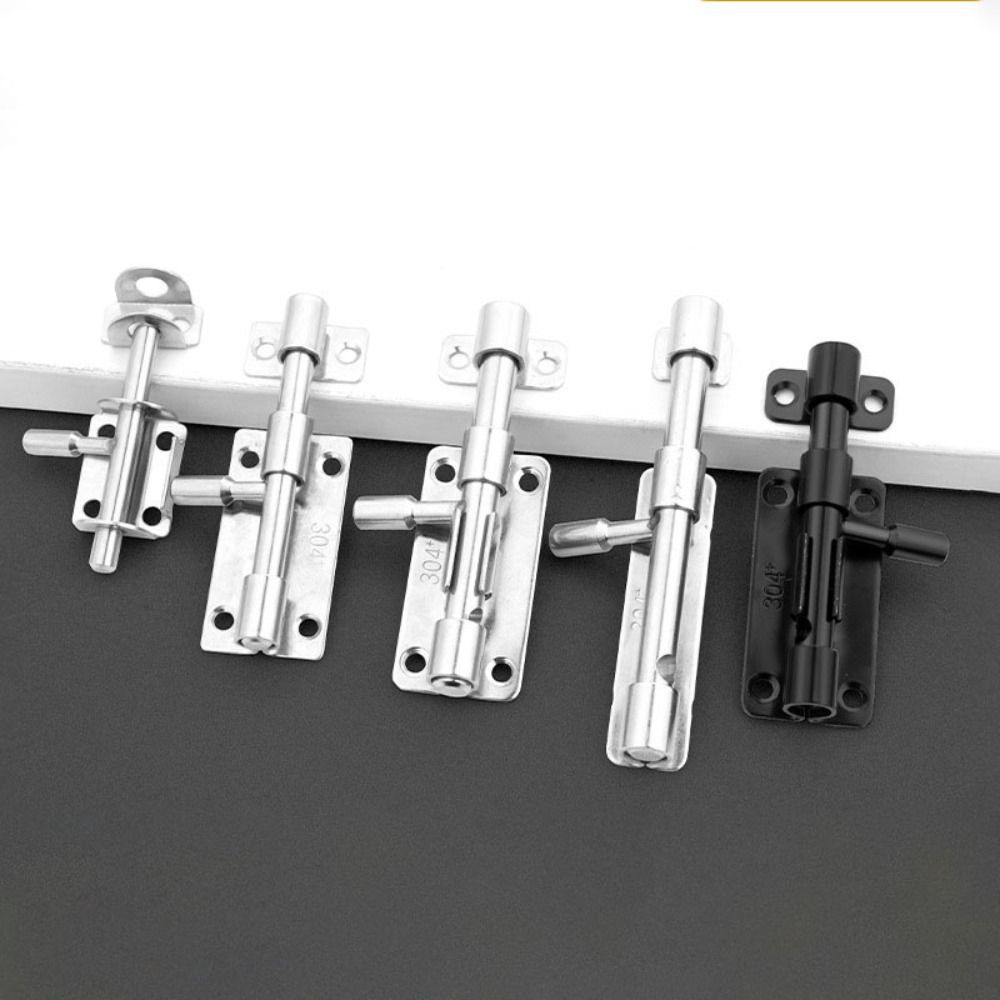 Solid Sliding Bolts Door Lock Silver/black Anti Theft Durable Door Bolt Toilet black-style 1
Solid Sliding Bolts Door Lock Silver/black Anti Theft Durable Door Bolt Toilet black-style 1