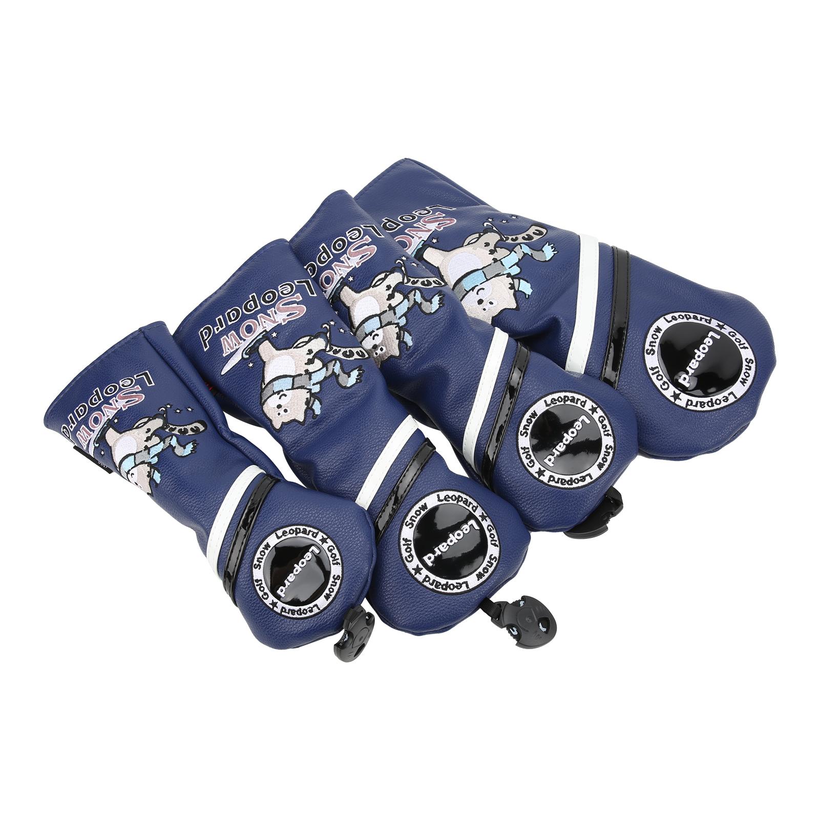 4Pcs 1/3/5/UT Golf Wood Headcovers Cartoon Snow Leopard Pattern PU Leather Head Covers Set
4Pcs 1/3/5/UT Golf Wood Headcovers Cartoon Snow Leopard Pattern PU Leather Head Covers Set