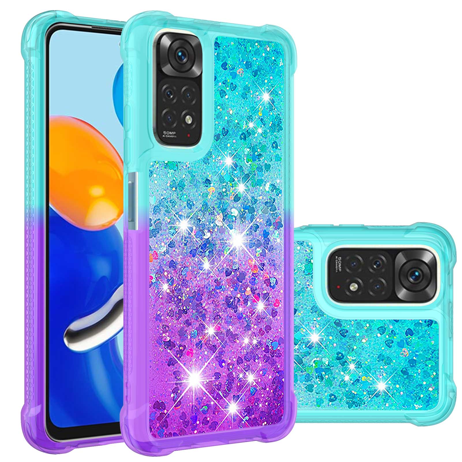 For Xiaomi Redmi Note 11S 4G/Redmi Note 11 4G (Qualcomm) TPU Case Gradient Quicksand Phone Back Cover Pink/Sky Blue
For Xiaomi Redmi Note 11S 4G/Redmi Note 11 4G (Qualcomm) TPU Case Gradient Quicksand Phone Back Cover Pink/Sky Blue