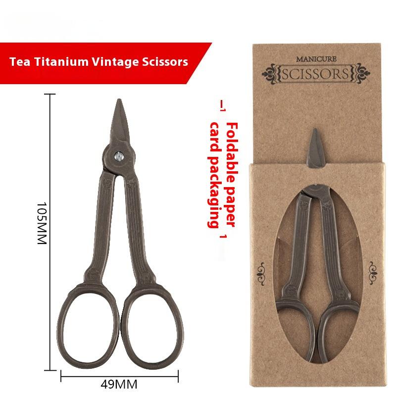 Китайские винтажные чайные ножницы из нержавеющей стали, кованые, с титановым покрытием, креативные, портновские, для вышивания крестом, цветочные чайные ножницы
Китайские винтажные чайные ножницы из нержавеющей стали, кованые, с титановым покрытием, креативные, портновские, для вышивания крестом, цветочные чайные ножницы