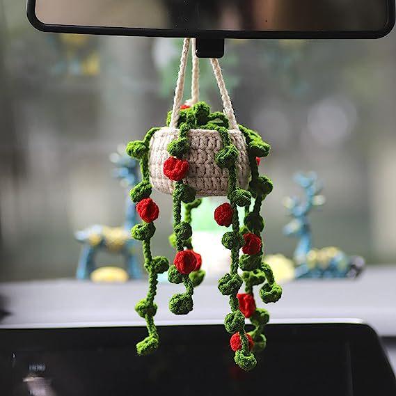 Car Hanging Ornament for Mirror, 2025 New Plant Design, Hand Knitted Auto Accessory, Cute Interior Decor for Women
Car Hanging Ornament for Mirror, 2025 New Plant Design, Hand Knitted Auto Accessory, Cute Interior Decor for Women