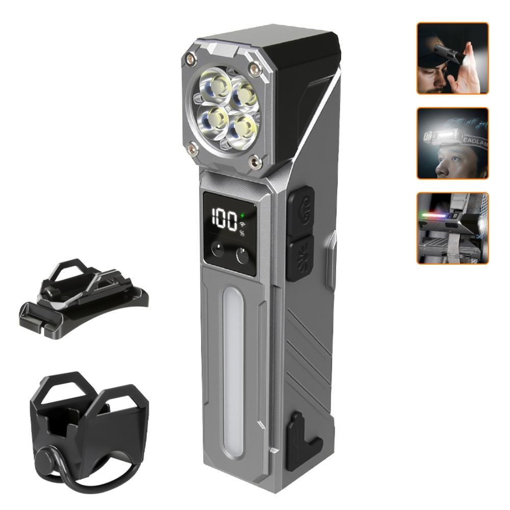 High Power LED Handheld EDC Flashlight 180-degree Adjustable 11 Side Light Modes Magnet RGB Torch Rechargeable Headlamp чорний
High Power LED Handheld EDC Flashlight 180-degree Adjustable 11 Side Light Modes Magnet RGB Torch Rechargeable Headlamp чорний