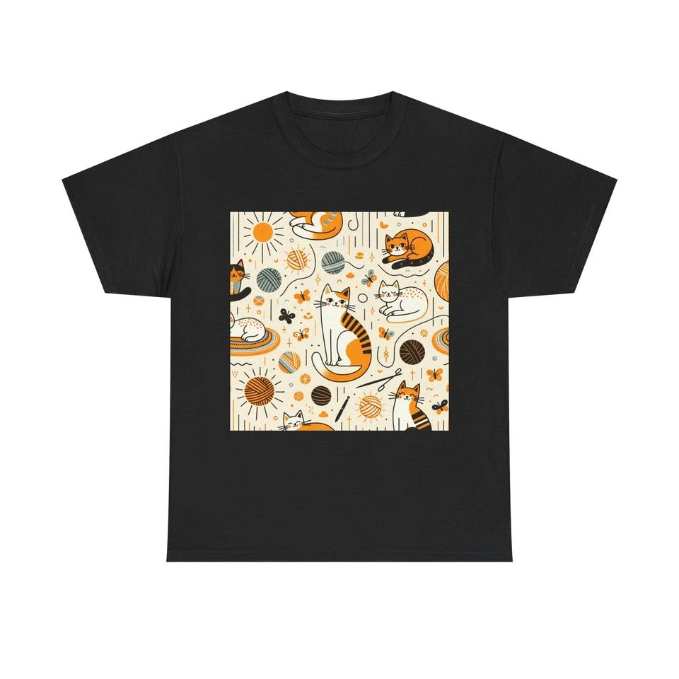 Unisex Adult T Shirt Playful Cats Retro Textile Print 2XL
Unisex Adult T Shirt Playful Cats Retro Textile Print 2XL