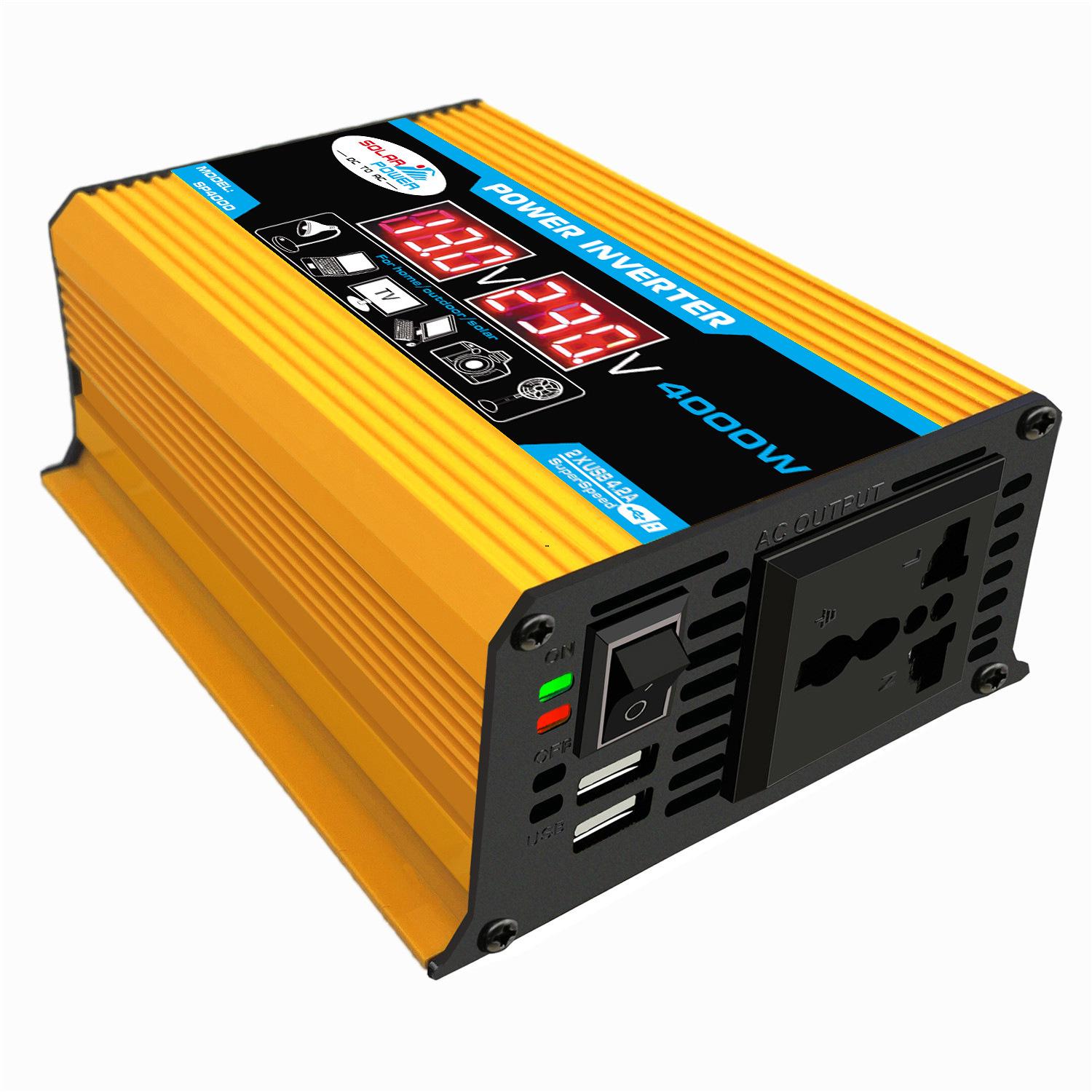 Автомобільний та домашній інвертор Tang Gen II 300 Вт зі швидкою зарядкою USB, світлодіодний дисплей 12 В/110 В/220 В, стабілізатор напруги
Автомобільний та домашній інвертор Tang Gen II 300 Вт зі швидкою зарядкою USB, світлодіодний дисплей 12 В/110 В/220 В, стабілізатор напруги