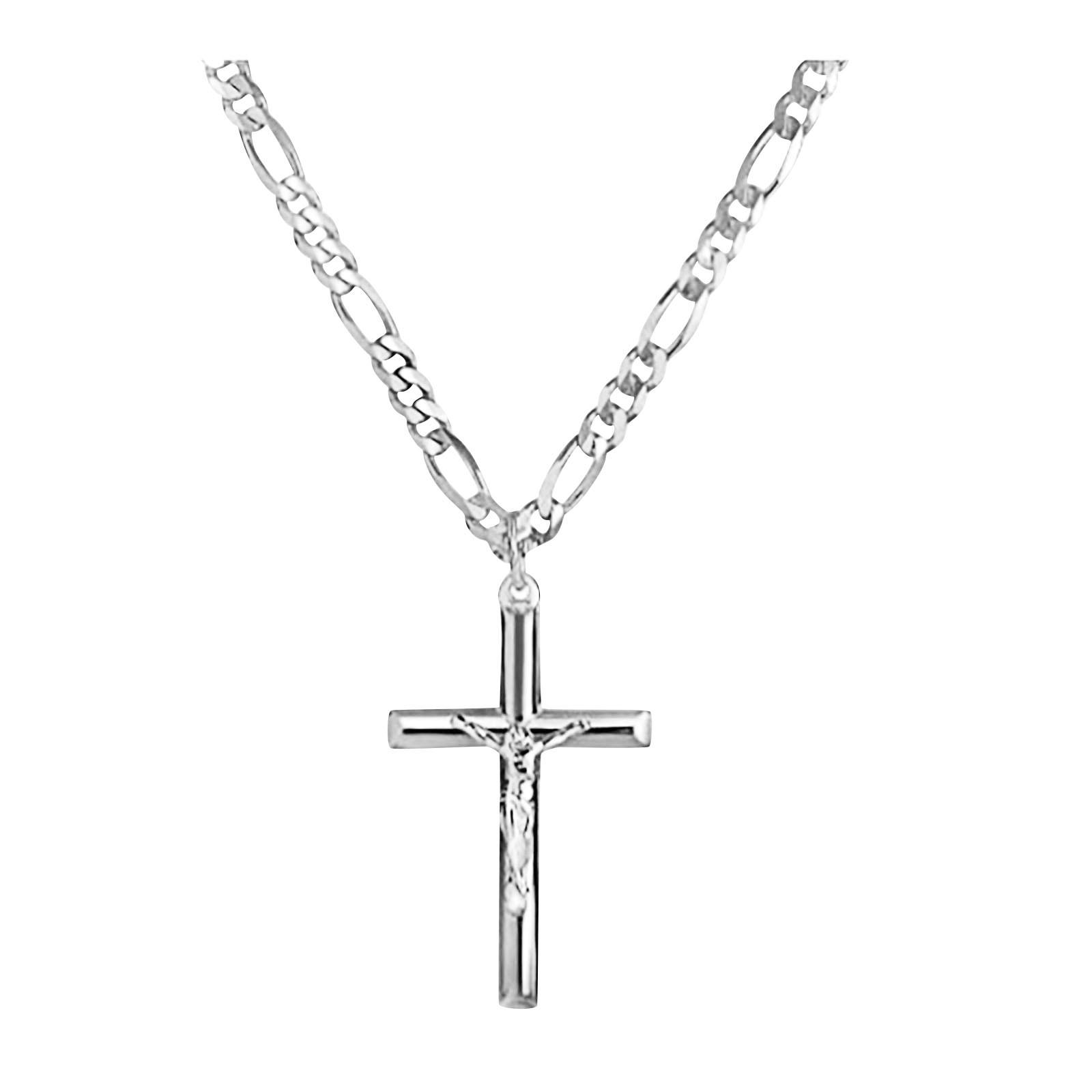 Мужское распятие с покрытием из желтого золота 18 карат и цепочкой длиной 24 дюйма One Size серебряный
Мужское распятие с покрытием из желтого золота 18 карат и цепочкой длиной 24 дюйма One Size серебряный