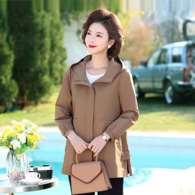 Mom s Plus Size Mid-length Hooded Trench Coat: Spring/Autumn Casual Jacket for Middle-aged Women 2XL (105-120 Jin)
Mom s Plus Size Mid-length Hooded Trench Coat: Spring/Autumn Casual Jacket for Middle-aged Women 2XL (105-120 Jin)