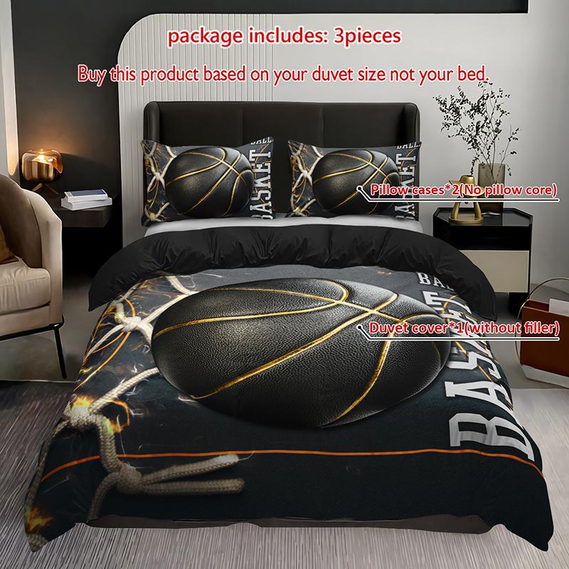 3Pcs Black Golden Basketball Bedding Duvet Cover Set Basketball Themed Bed Quilt Set Sports Bedding Quilt Set Basketball Duvet Cover Set&EU Single(135x200cm)
3Pcs Black Golden Basketball Bedding Duvet Cover Set Basketball Themed Bed Quilt Set Sports Bedding Quilt Set Basketball Duvet Cover Set&EU Single(135x200cm)