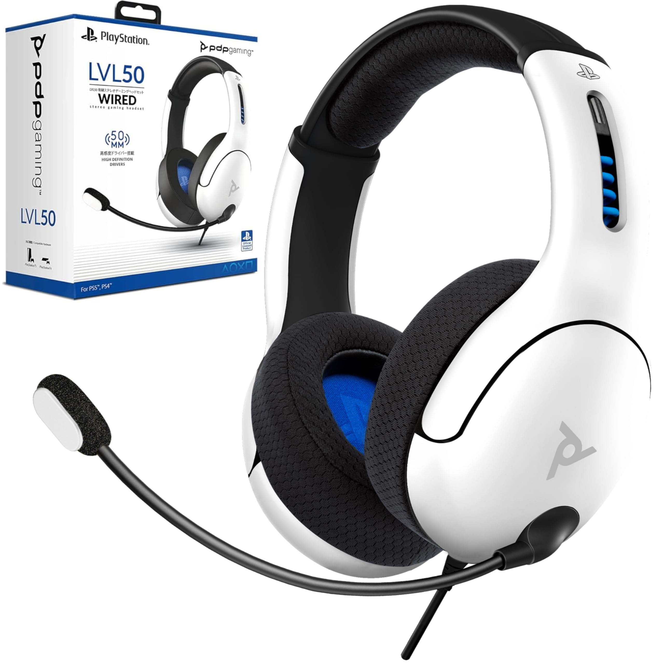 Officially Licensed Sony Product: PDP Gaming LVL50 Wired Gaming Headset for PS5/PS4 (Official Japanese Product)
Officially Licensed Sony Product: PDP Gaming LVL50 Wired Gaming Headset for PS5/PS4 (Official Japanese Product)