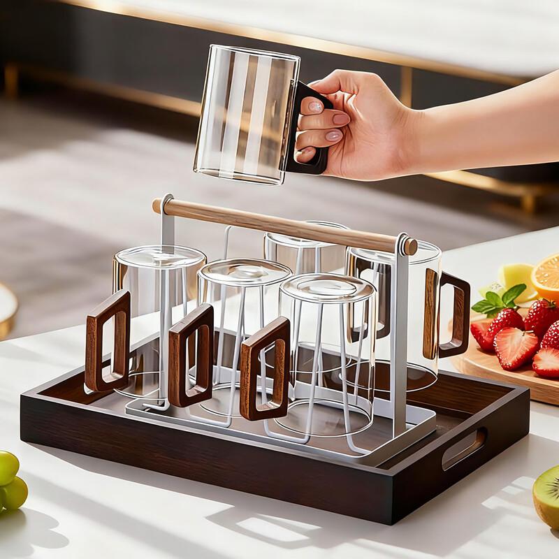 High-Temperature Resistant Glass Teacup Set with Handles (6-Pack)
High-Temperature Resistant Glass Teacup Set with Handles (6-Pack)
