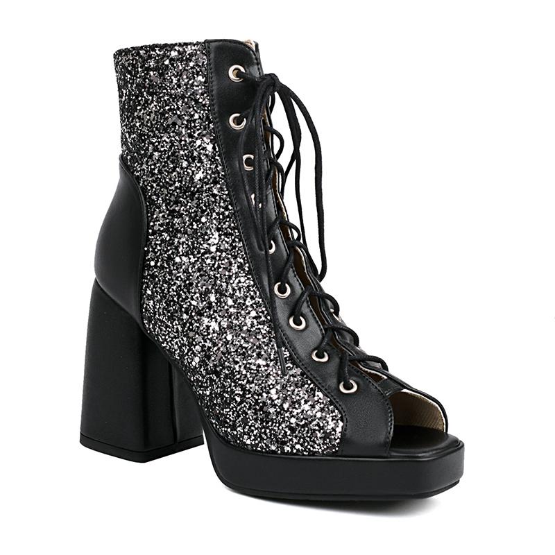 Женские сандалии больших размеров с пайетками, строчкой, шнуровкой крест-накрест из ПУ, на ультравысоком толстом каблуке, с открытым носком, из блестящего материала 39 чёрный
Женские сандалии больших размеров с пайетками, строчкой, шнуровкой крест-накрест из ПУ, на ультравысоком толстом каблуке, с открытым носком, из блестящего материала 39 чёрный